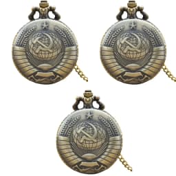 Retro Charm Neutral Fashion Soviet CCCP Quartz Steampunk Pocket Watch Men's and Women's Necklace Pendant Gift