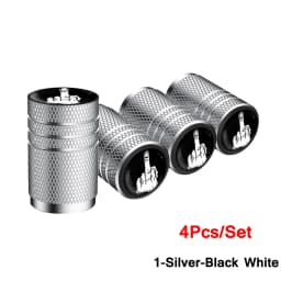 AUTCOAT 4Pcs/Set Car Tire Valve Caps Skull Wheel Valve Cap Auto Tyre Air Valve Stem Caps Dust Cover for Car Vehicles Styling