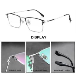CLLOIO Ultralight Business Men Glasses Reading Glasses Anti Blue Light Myopia Prescription Glasses Hyperopia Optical Eyeglasses