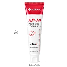 ZaiDoc 3Pcs Toothpaste Set : Probiotic + Coconut Whitening + Clear Gel with Christmas Hearts Nano Hydroxyapatite Natural Oral Care 120g Each