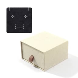 2pcs 8Seasons Paper Pull-Out Drawer Jewelry Gift Box Square Creamy-White For Ring Necklace Bracelets Earrings Gift Packing Box