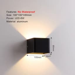 Round Square Modern Wall Lights Garden Porch Ip65 Waterproof Up Down Lighting Outdoor Led Bedroom Lamp Wall Decor
