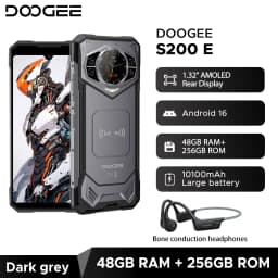 World Premiere DOOGEE S200E 5G Rugged Phone 1.32" Rear Display 10100mAh 48GB RAM (8GB+40GB) 256GB ROM 6.72” Screen Android 16