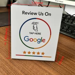 NFC 215 Programmable Google Review Acrylic Stickers Card NFC Station Table 13.56Mhz Waterproof NFC Stand Google Review Card