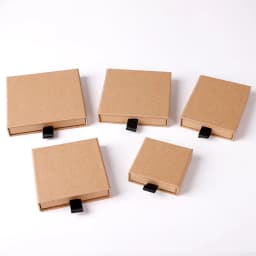 10Pcs 1.7Cm Thin Small Jewelry Packaging Box Multiple Colors Sizes Drawer Boxes For Ring Earrings Necklace Gift Storage Case