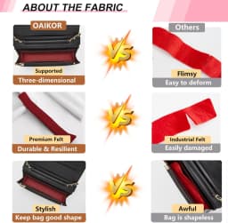 Base Shaper for WOC Handbag Purse Bottom Insert for Wallet on Chain Bags WOC Shaper Felt Bag Shaper Saver WOC Base Shaper