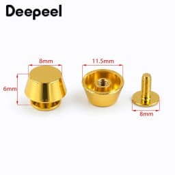 10-50Pcs 11mm Metal Handbag Purse Feet Studs Screw Rivets Bottom Protector for Leather Wallet Luggage Repair Decorative Hardware