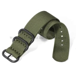 Watch Strap Nylon Silver Black Gold Ring Buckle 18mm 20mm 22mm 24mm Man Women for Seiko Ribbed Braid Replace Watch Accessories