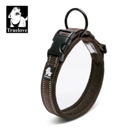 Truelove Adjustable Mesh Padded Pet Collar Bright Reflective Nylon Dog Collar Durable Heavy Duty for All Breed Weather TLC5011