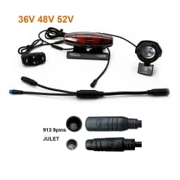 LinHi Electric Bicycle Modified Bike Light Waterproof kit Universal 24V 36V 48V 60V BAFANG KUNTENG JULET Steering Brake lights