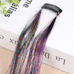 1 Pc Sparkle Shiny Hair Tinsel Hair Extensions Dazzles Women Hippie for Braiding Headdress Hair Braiding Tools Long 100cm