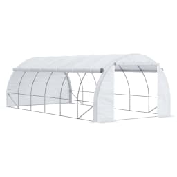 6 X 3 X 2 m Polytunnel Greenhouse Pollytunnel Tent W/ Steel Frame Green