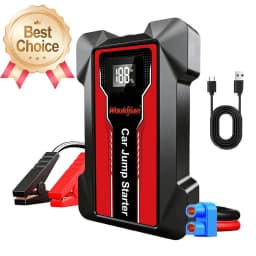 12V Portable Jump Starter Power Bank, Fast Charging with Emergency LED Light, Car Battery Booster for Petrol Diesel Auto SUV