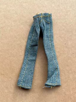 1/6 Scale Slim Monster Doll Jeans Pants Tshirt Dressing Parts Decors Compatible with Slim Doll Body for Collectible Figures