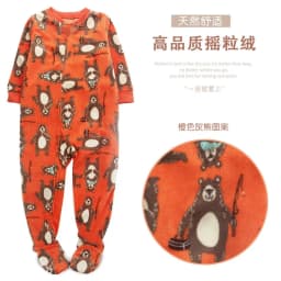 One-Piece Pajamas for Children Aged 3-10, Pajamas for Boys and Girls, Fleece One-Piece Suits, Soft and Warm