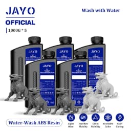 JAYO Water Washable 3D Resin 5pcs/set 3D Printer Resin 405nm UV Standard Rapid Photopolymer Resin for LCD/DLP/SLA 3D Printer