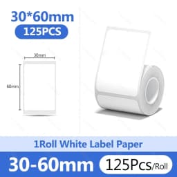 Niimbot 1Roll B1 White Sticker Paper Waterproof Adhesive Label White Anti-Oil For B1 B21 Mini Portable Thermal Printer Tape