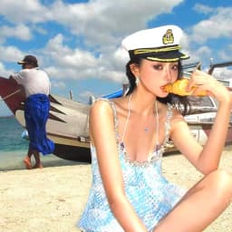 Sailor hat and scarf suit Navy Hat Unisex Captain Hat Navy Marine Hat For cruise lines, adult parties, Navy, cosplay, Outdoor