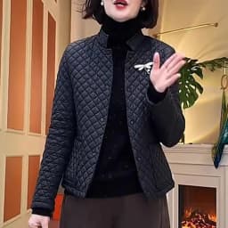 Slim Fit Short Lightweight down Cotton Jacket Women's Early Spring Fashionable Warm Thin Outerwear Small Cotton Coat