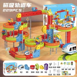 Brand-New Sell Well Anti-Gravity Magnetic Attraction Track Train Changeable Magnetic Magic Rail Car Electric Train Toy