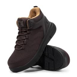 FitVille Wide Work Boots for Men Composite Indestructible Steel Toe Protect Safety Boots Anti-slip High Top Work Shoes for Men