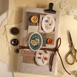 45 Sheets/Bag Floral Theme Envelope Sealing Boxed Stickers for DIY Scrapbook Background Phone Case Notebook Decoration Craft