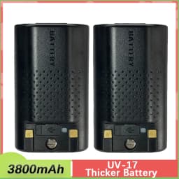 Baofeng UV-17 Pro Max Thicker Battery 3800mAh Type-C Charging BL-17UV Plus Rechargable Li-ion Batteries For UV-17M UV-17L Radios