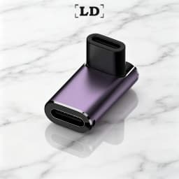 UGOURD 40Gbps Extension Cable Adapter USB C Male to USB C Female Adapter Angled Type C to C Converter 240W With Indicator Light