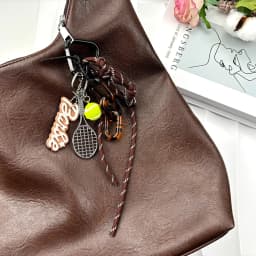 2024 New Woven Rope Keychain Bag Decoration Hanging Keychain Korean Style Acrylic Bead Heart Tassel Phone Case Bag Charms Y2k