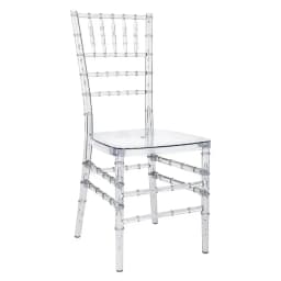 24pcs)Acrylic Transparent Crown Chiavari Crystal Dining Chairs for Wedding