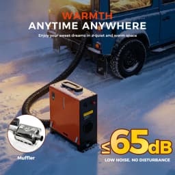 Sunster TR3 8KW All-in-One Diesel Parking Heater,12V/24V,Aluminum Alloy Upgrade,LCD Remote,0.11-0.38L/H Low Fuel,5L Tank 20H,Safety Protect,Complete Accessories for RV Camper Van Truck Caravan