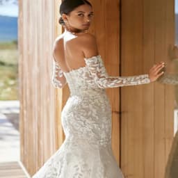 Customized Luxury Lace Mermaid Wedding Dresses Elegant Bridal Gowns Lace Appliques Off The Shoulder Backless Robes Vestidos De