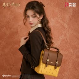 Pinky Harry Potter Backpack Mini Satchel Bag Vintage Preppy Style Handbag for Commuting Outing Gifting for Fans Students Women