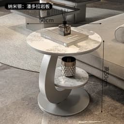 BJ BJ Light Luxury Living Room Sofa Side Table Balcony Small Round Table Advanced Sense Creative Home Small Coffee Table Advanc