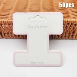 50pcs White Craft Hang Tag Card Display Cards For Necklace Bracelet Earrings Ear Studs Cardboard Package Hair Clips Wholesale