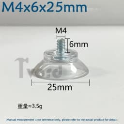M4 M5 M6 M8 Transparent Suckers With Screw PVC Plastic Sucker Pad Holder Turn Nut Glass Table Tops Storage Tool Hooks
