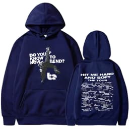 Hit Me Hard and Soft Do You Know To How Bend Red Hoodies Men's Women Fashion Hooded Sweatshirts Oversized Long Sleeve Pullovers