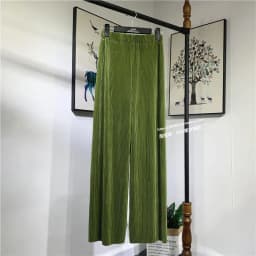Women's Summer Chiffon Wide Leg Pants Casual Candy Color Loose Long Pants Lady Chic Solid Color High Waist Wide Leg Trousers