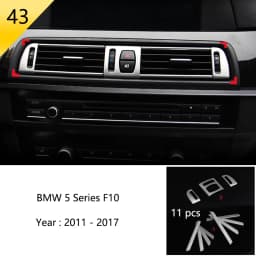 Car Styling Console Multimedia AC CD Panel Decoration Frame Cover Trim Strip Sticker For BMW 5 Series F10 F11 F18 Accessories