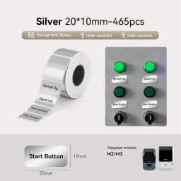 NIIMBOT M2 M3 Carbon Ribbon Laser Silver Matte Silver Thermal Transfer Sticker Outdoor Waterproof Network Organizer Tag