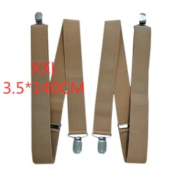 3.5 cm Wide Solid Color No Cross Suspenders Men 4 Strong Clips Women Suspender For wedding Party Trouser Braces