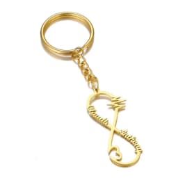 Custom Name Keychain Personalized Stainless Steel Pendant Keychains for Women Men Customized Nameplate Keyring Jewelry Gifts