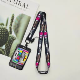 Retro Tape Card Holder Lanyard Camera Neck Strap Credit Card Case ID Badge Holders Credentials Protection Card Holders