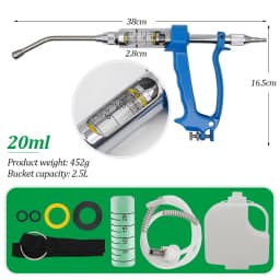 5/10/20/30ml Animal Veterinary Continuous Dosing Device Automatic Vaccine Drug Gun Drench for Cattle Goat Pig Injection With Pot