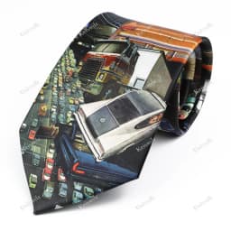 Vintage Art Oil Graffiti Print Tie Soft Touch New Design 8.5cm Imitation Silk Tie Casual Wedding Party Tie Gift Accessories
