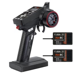 Hotrc CT-6A 6CH RC Transmitter 2.4GHz Remote Controller Radio System with F-06A Receiver for RC Car Boat Tank