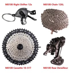 Shimano XT M8100 4PCS 12s Groupset Shifter+Rear Derailleur+Chain Sunrace CSMZ901 CSMZ903 Sunhine Cassette 46T 51T