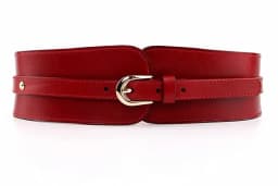 Women's Vintage First Layer Cowhide Leather High Quality Belt with Skirt Coat Elastic Belt