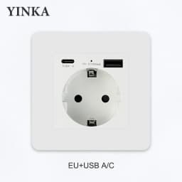 YNKA Stainless Steel Wall Light Switch White Panel with Gold Toggle ,AC110–250V Durable Scratch Resistant Decorative Wall Switch