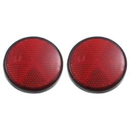 Motoforti 2-8 Pcs Round Stick-on Safety Spoke Reflective Self Adhesive Reflector for Motorcycle Bicycle Bike 56mm Diameter